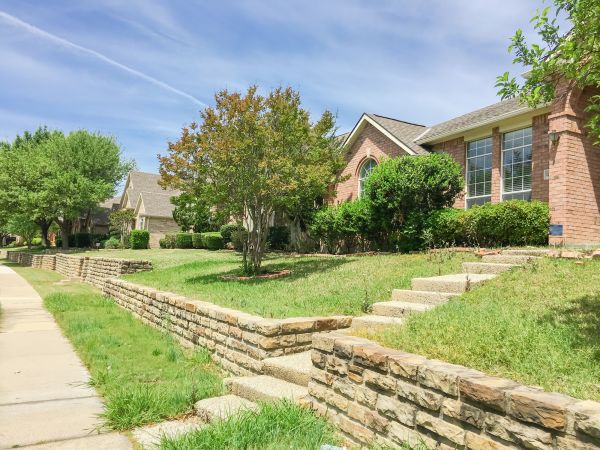 Sloped Yard Landscaping in Abilene