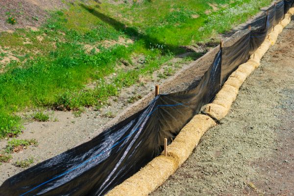 Straw Wattle Installation in Abilene